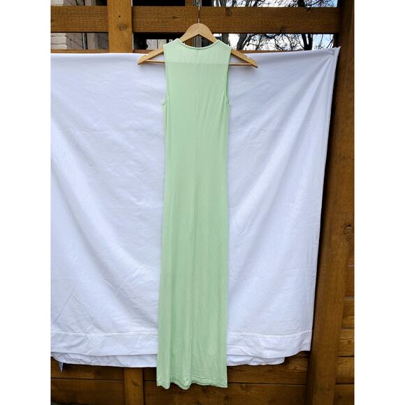 Skims Light Green Ribbed Jersey Maxi Dress - Picture 5 of 7
